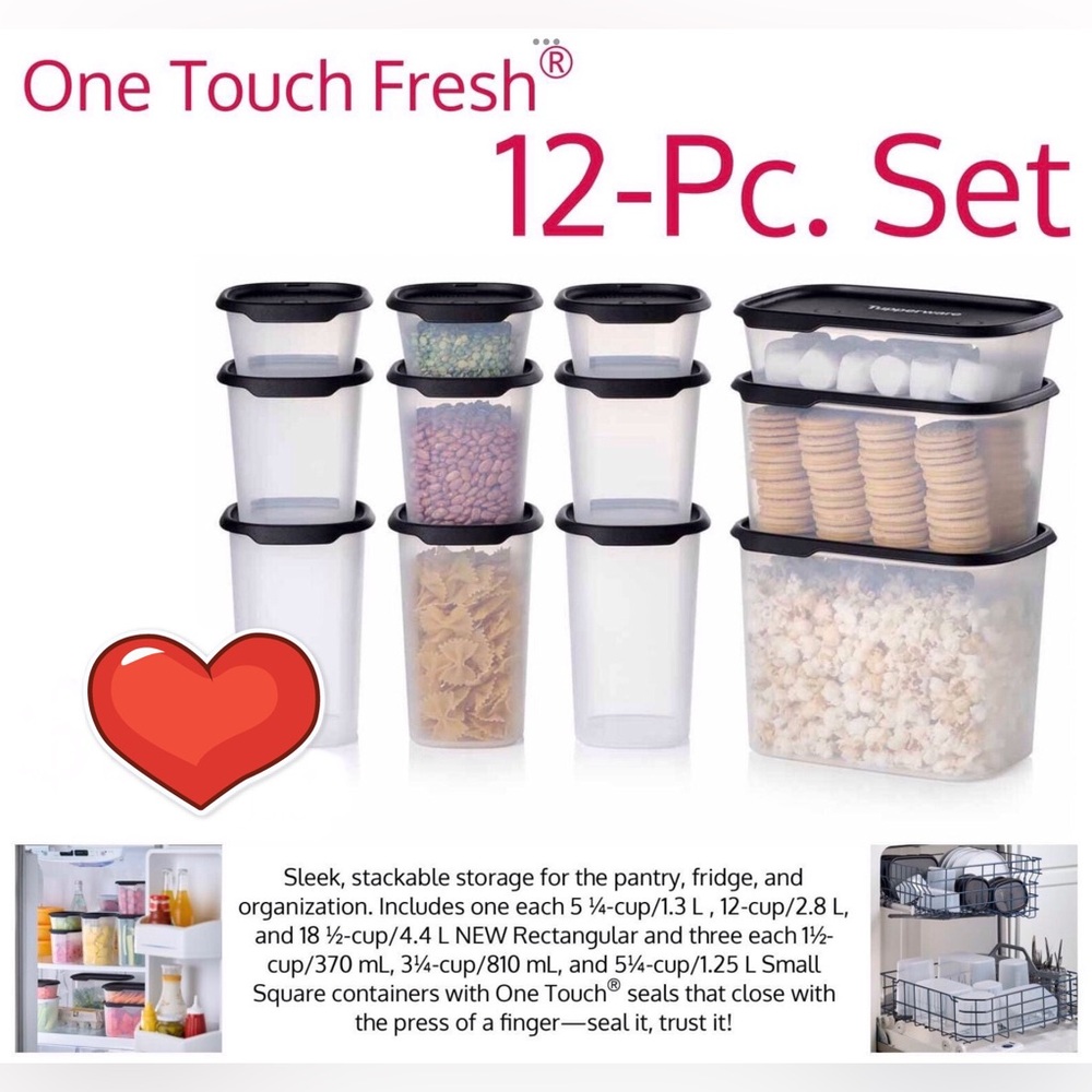 12-Piece Tupperware One touch Fresh Set